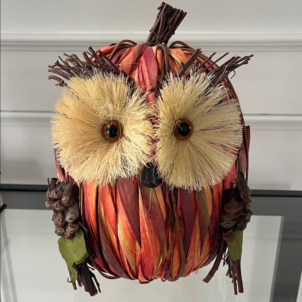 Handcrafted Owl Harvest Decor
